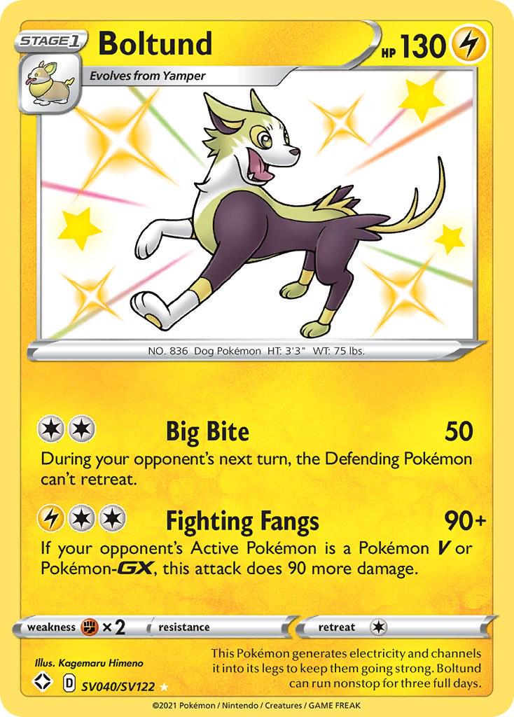 Shining Fates Boltund Pokémon card